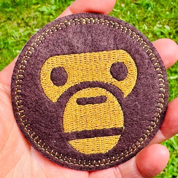 Pack of 2 Large Baby Milo Iron on Patch Baby Monkey Iron on Patch Monkey Patch - Picture 5 of 11